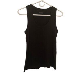 All Saints %100 Cotton Tonic Tank Top RELAXED FIT Black Size UK 10/ US 6/ EU 38